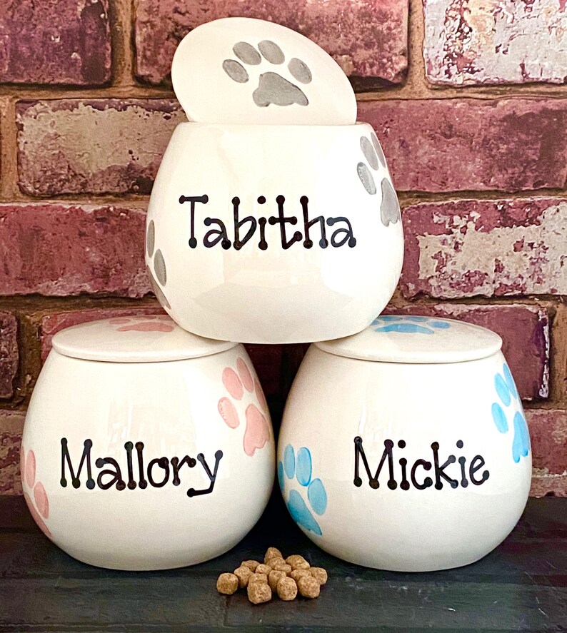 Small Pet Treat Jar Personalised Dog Treat Jar Personalised Etsy