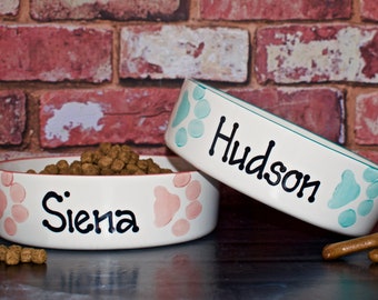large dog bowl, personalised dog bowl, dog food bowl,  large dog feeder, custom dog bowl, dog water bowl, dog food holder, ceramic dog bowl