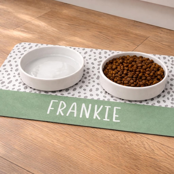 Alfombrilla para comedero de perro, alfombrilla personalizada para comedero de mascota, alfombrilla para comedero de perro Sage, alfombrilla para comedero de cachorro, alfombrilla para comedero de gato, alfombrilla para perro, regalo para amantes de los perros