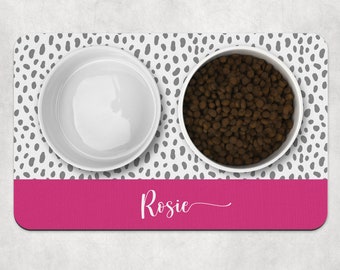 Dog Bowl Mat, Personalised Pet Bowl Mat, Customised Bowl Mat, Dog Food Mat, Puppy Bowl Mat, Cat Kitten Mat,Dog Mat Gift, Dog Lover Gift Mat