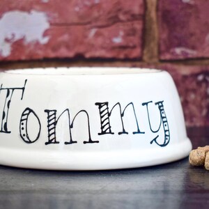 Extra Small slanted bowl, cat bowl, dog bowl, custom dog bowl, personalised cat bowl, cat food dish, dog bowl ceramic, rabbit bowl, doodle