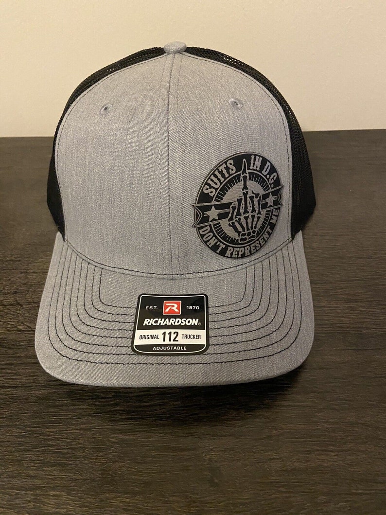Suits in DC Don't Represent Me Leather Patch Trucker Hat Richardson 112 ...