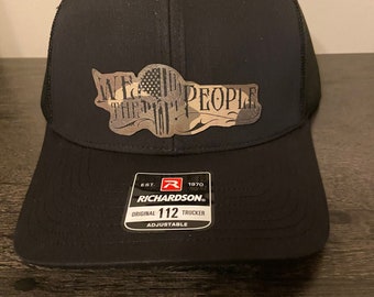 We The People Punisher leather patch Trucker hat Richardson 112