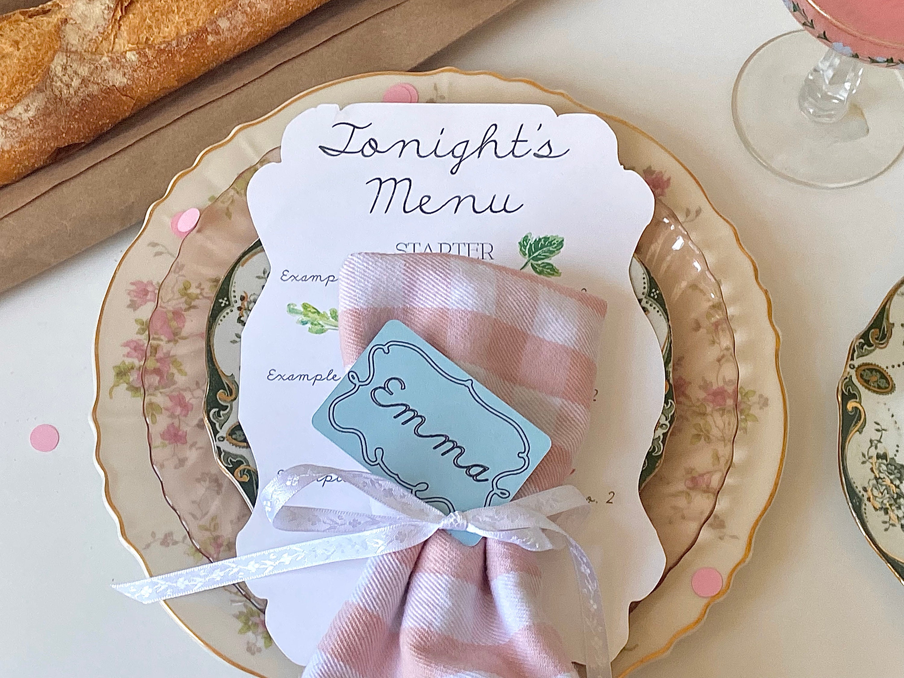 PRINTED Customizable Place Cards for Weddings Parties - Etsy