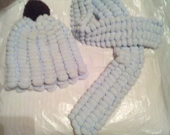 light blue made with bauble wool