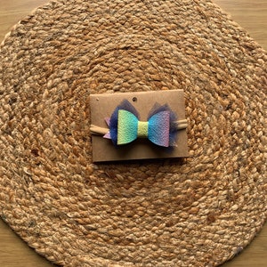 Rainbow Tulle Nylon Headband/Hair Clip