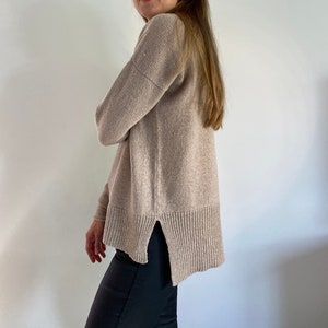 Cashmere merino pullover, knitted merino jumper, cashmere jumper, cashmere sweater, lounge wear, turtle neck sweater, oversized pullover