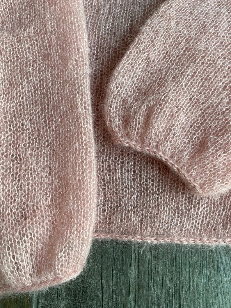 Mohair jumper, bridal mohair sweater, lightweight mohair pullover, mohair-silk sweater, oversized jumper, oversized mohair sweater, wedding image 6