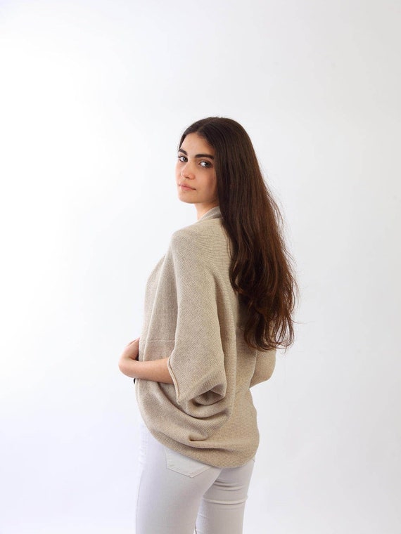 Grey cashmere cardigan, Cashmere wrap sweater, Womens cardigan, Open front cardigan, Long sleeve sweater, Handmade knit cardigan, ANAIS Grey cashmere cardigan, Cashmere wrap sweater, Womens cardigan, Open front cardigan, Long sleeve sweater, Handmade knit cardigan, ANAIS