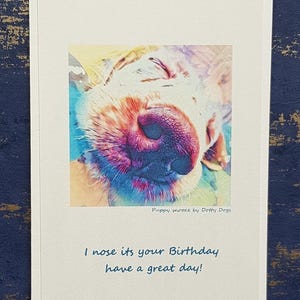 Carte d'anniversaire faite main. Impression dalmate. personnalisé n'importe quel nom/occasion, cartes drôles de chien, chiens tachetés, cartes humoristiques, cartes mignonnes de chien.