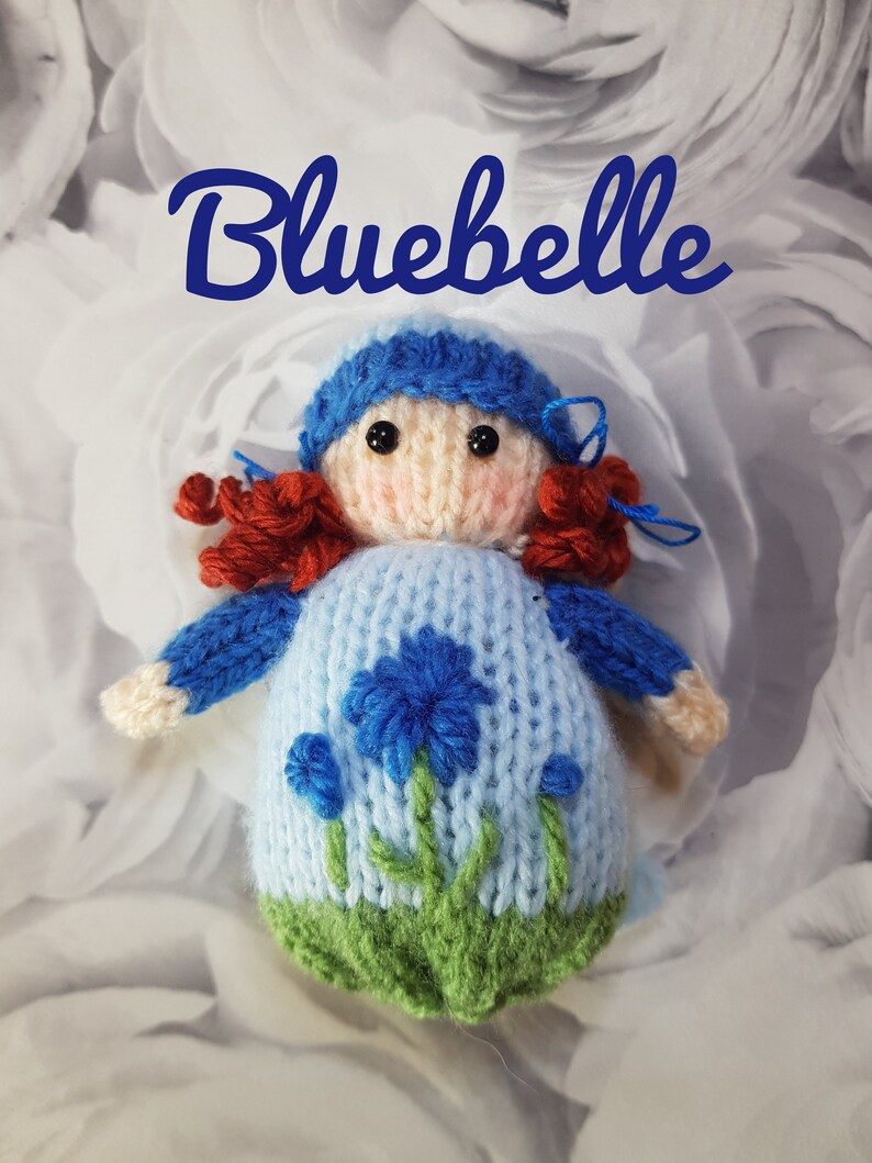 The Flower Girls. Tiny Little Knitted Dolls Each a Different Etsy