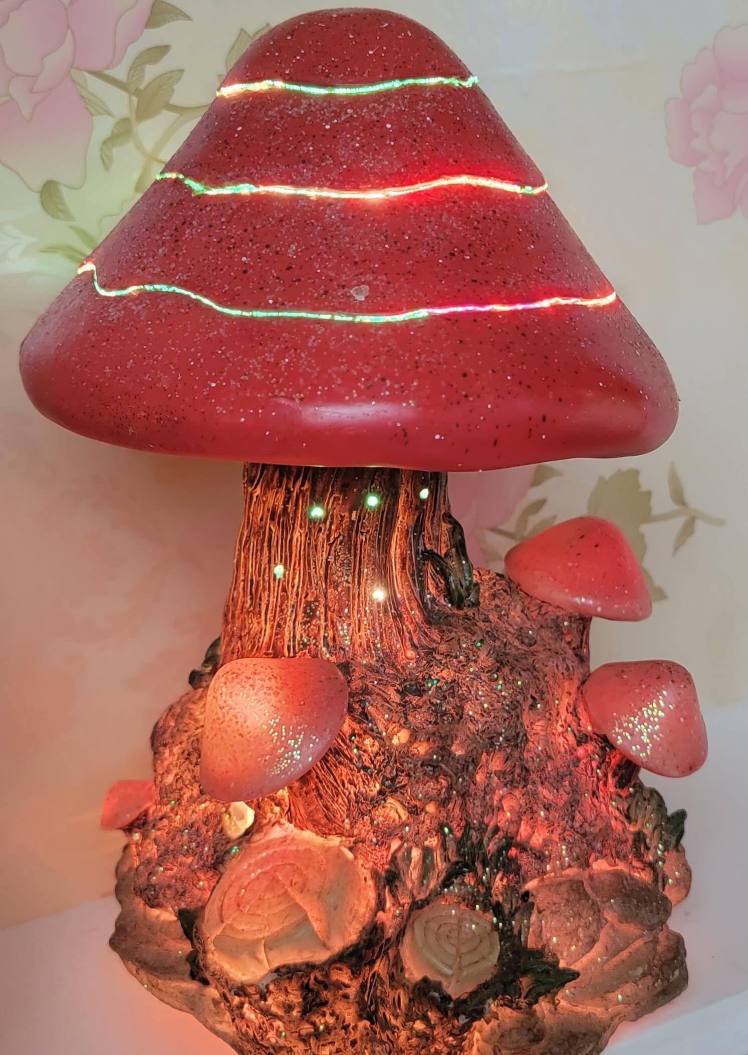 Fiber optic cheap mushroom lamp