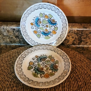 Broadhurst Symphony by Kathie Winkle Side Plates - Set of 2, Vintage 1960&#39;s