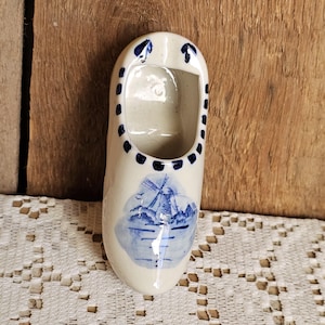Vintage Delft Blue Porcelain Dutch Shoe Ashtray