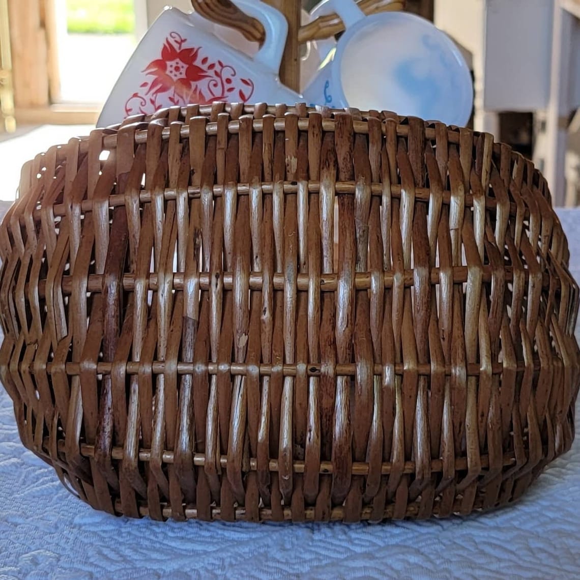 Cute Wicker Rattan Gondola Basket Etsy