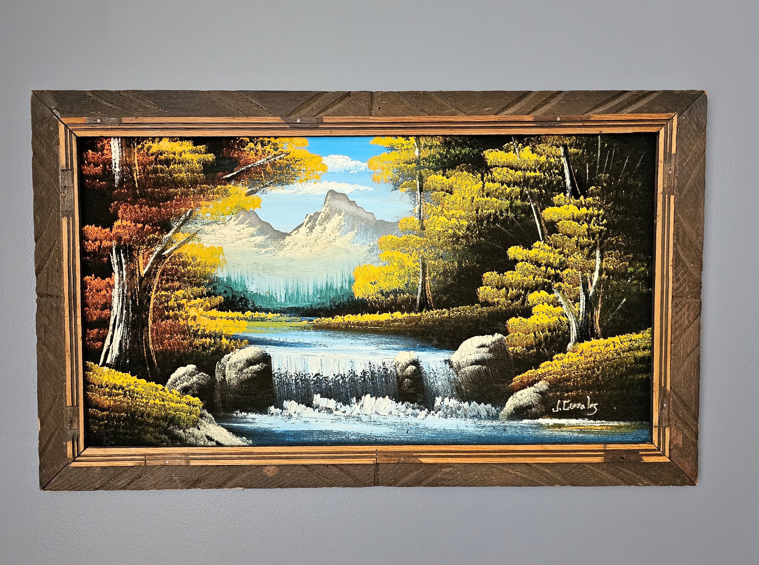 Vintage Velvet Painting Retro Landscape Velvet Vintage Etsy