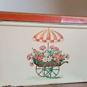 Vintage Metal Bread Box, Bread Bin  - Decorware, 1950&#39;s, Valentine&#39;s Day Gift