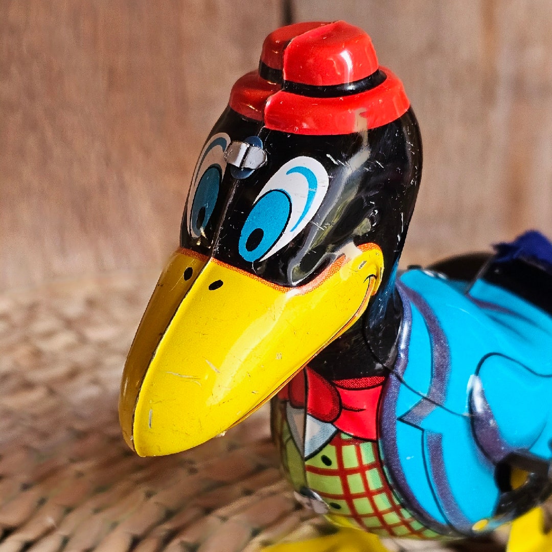 Vintage Cary the Crow Wind up Hopping Toy Marx Toy Co. Made in Etsy