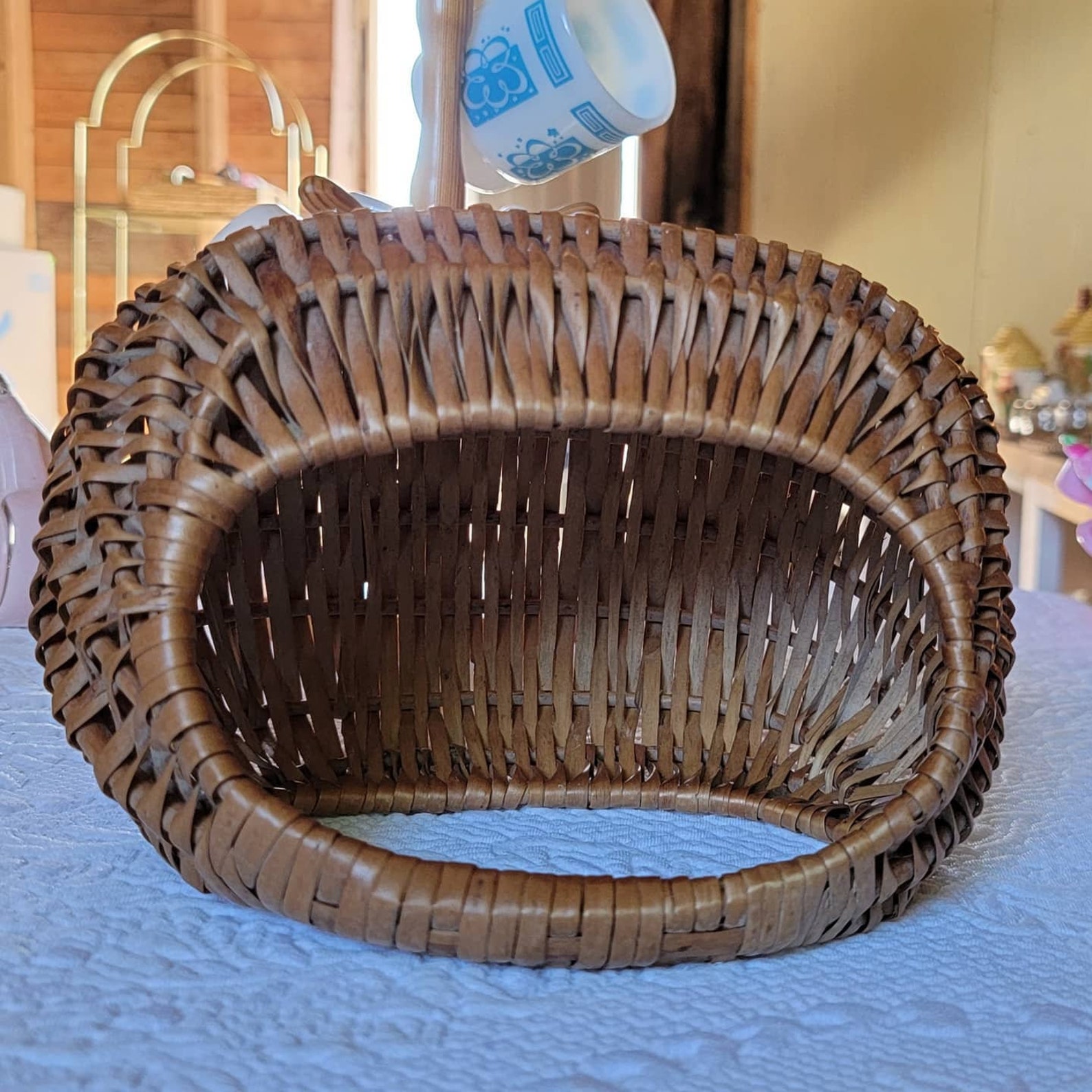 Cute Wicker Rattan Gondola Basket Etsy