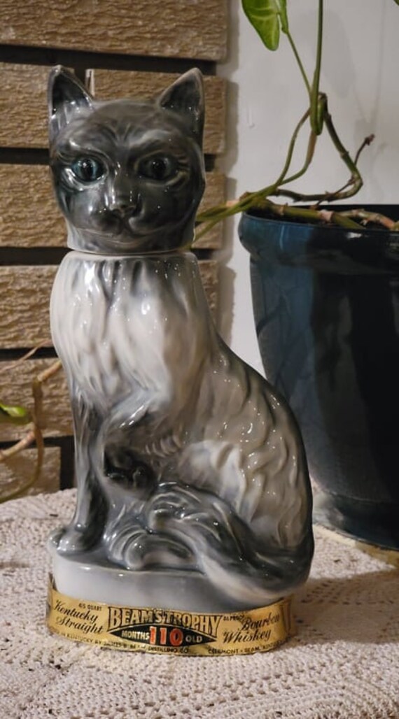 Jim Beam Cat Decanter FREE SHIPPING Vintage 60's Etsy