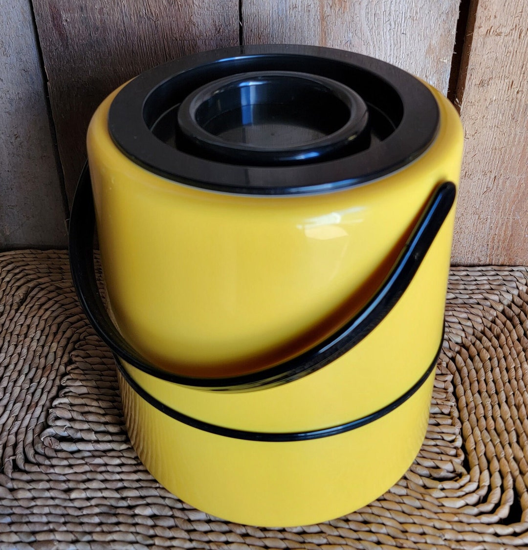 Vintage Ice Bucket Retro Atomic Yellow Ice Bucket, Dynamic Promotion