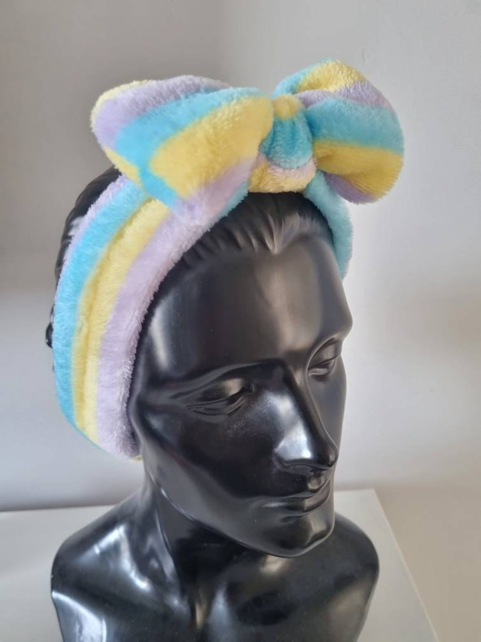 Big Bow Towel Hair Band Wrap Headband For Make Up Bath Spa Etsy