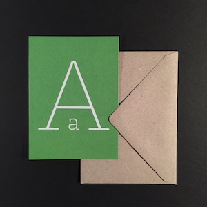 Buchstabenkärtchen // DIN A7 mit Kuvert