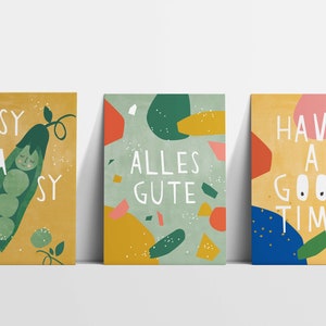 Postkartenset »Easy Peasy, Alles Gute & Have a good Time«
