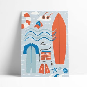 Postkarte »Surfer«