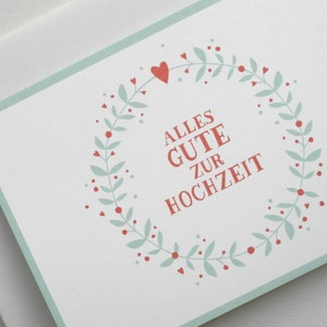 Klappkarte Blumenkranz »Alles Gute zur Hochzeit«