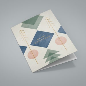 Klappkarte Geometric Xmas »Merry Christmas«