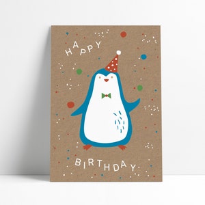 Postkarte Geburtstag »Pinguin«