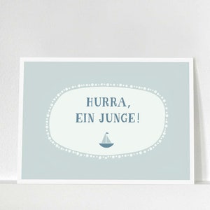 Postkarte »Hurra, ein Junge!«