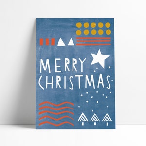 Carte postale »Joyeux Noël« bleue