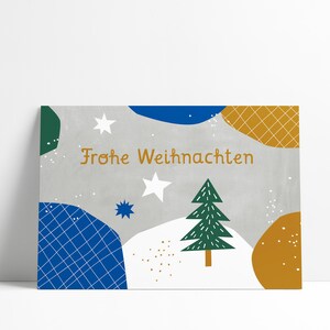 Postkarte »Frohe Weihnachten« Winterlandschaft