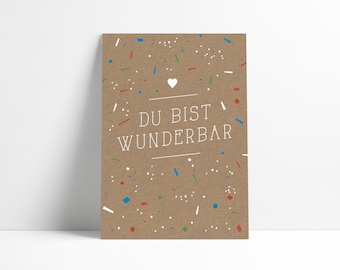 Postkarte »Du bist wunderbar«