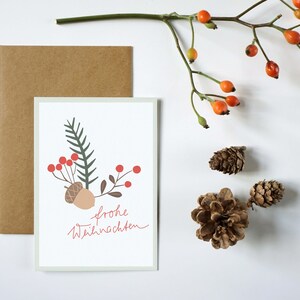 Klappkarte Weihnacht »Eichel«