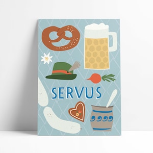 Postkarte »Servus«