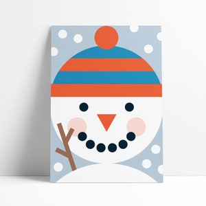 Postkarte "Funny Faces" Schneemann