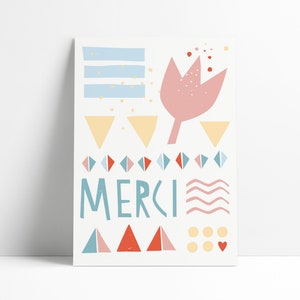 Carte postale »Merci«