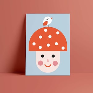 Postkarte "Funny Faces" Glückspilz