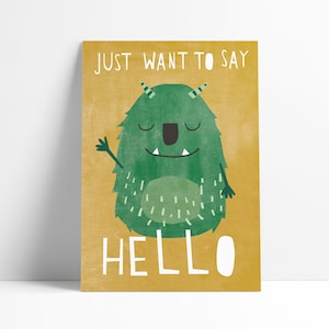 Postkarte »Hello Monster«