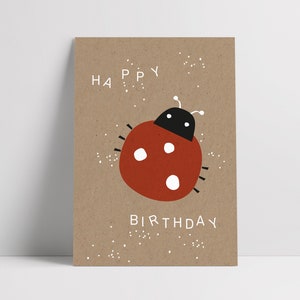 Postkarte Geburtstag »Marienkäfer«