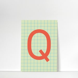 Buchstabenkärtchen »Q« // DIN A7