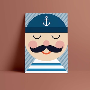 Postkarte "Funny Faces" Seemann