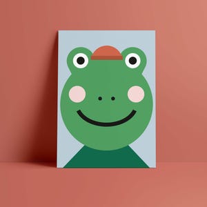 Postkarte "Funny Faces" Frosch