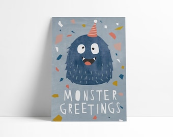 Postkarte »Monster Greetings«