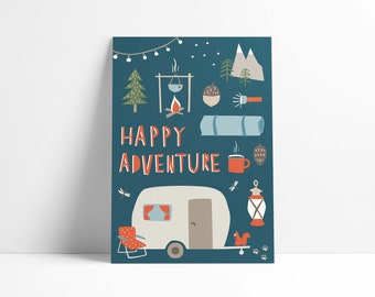 Postkarte »Happy Adventure«