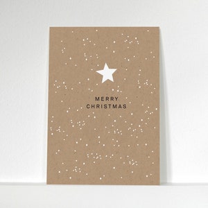 Postkarte Weihnachtsstern