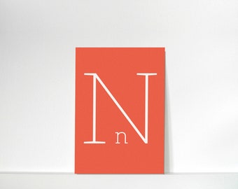 Buchstabenkärtchen »N« // DIN A7